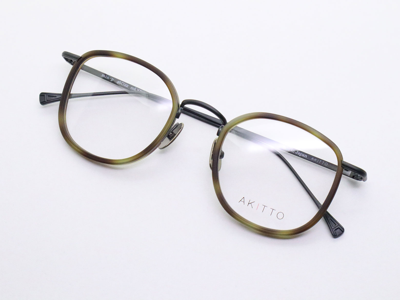 AKITTO 2023-2nd min-p color｜YD size:46□22 material:titanium+acetate price:￥49,500-(tax in)