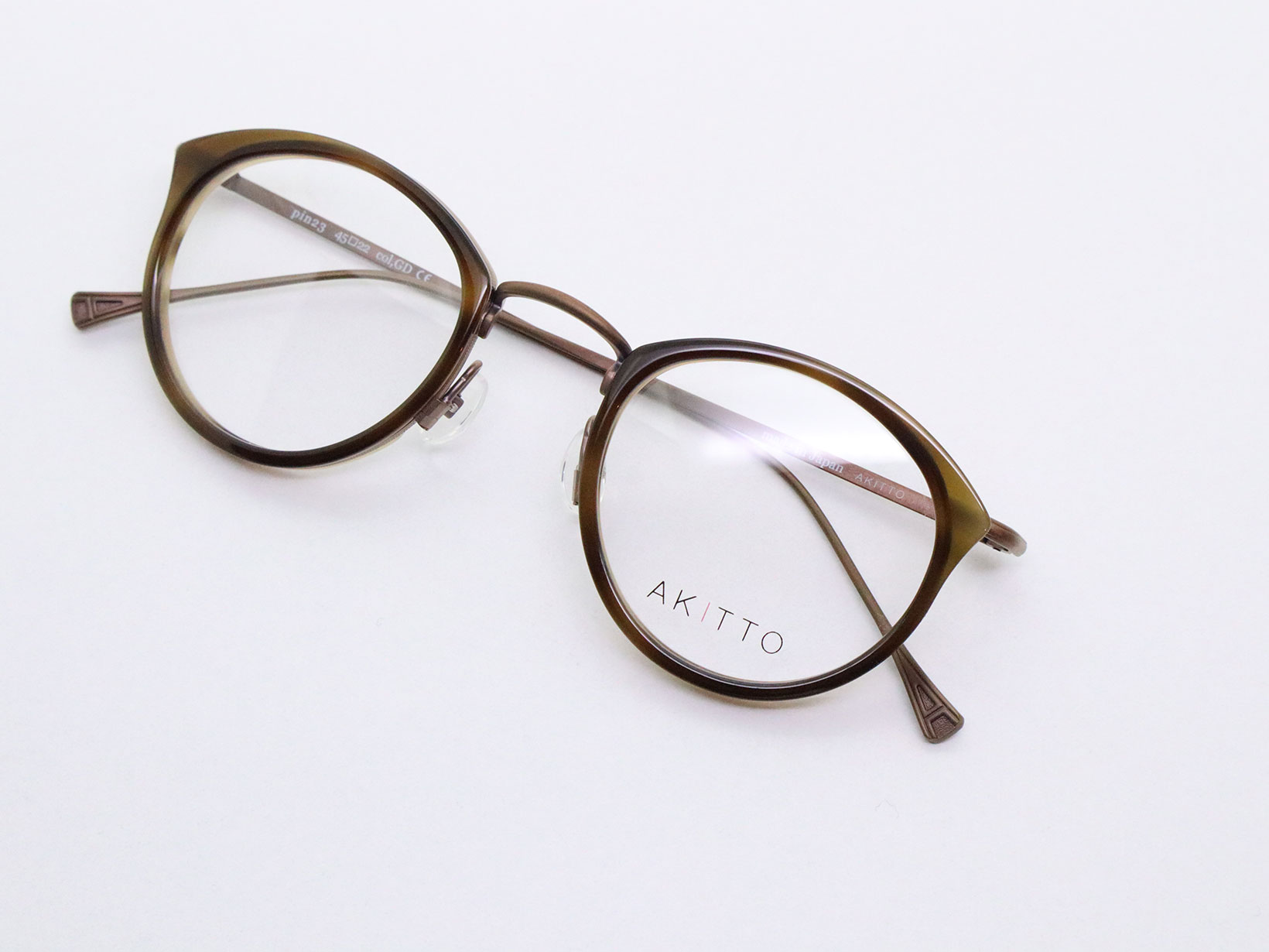 AKITTO 2023-2nd pin23 color｜GD size:45□22 material:titanium+acetate price:￥49,500-(tax in)