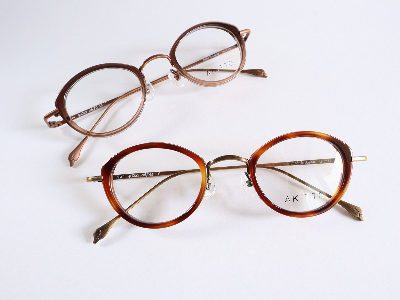 AKITTO 2025-2nd eti4 eti4 size:41□22 material:titanium+acetate color:BG,DM,GD,PB,PU,SS price:￥51,700-（tax in）