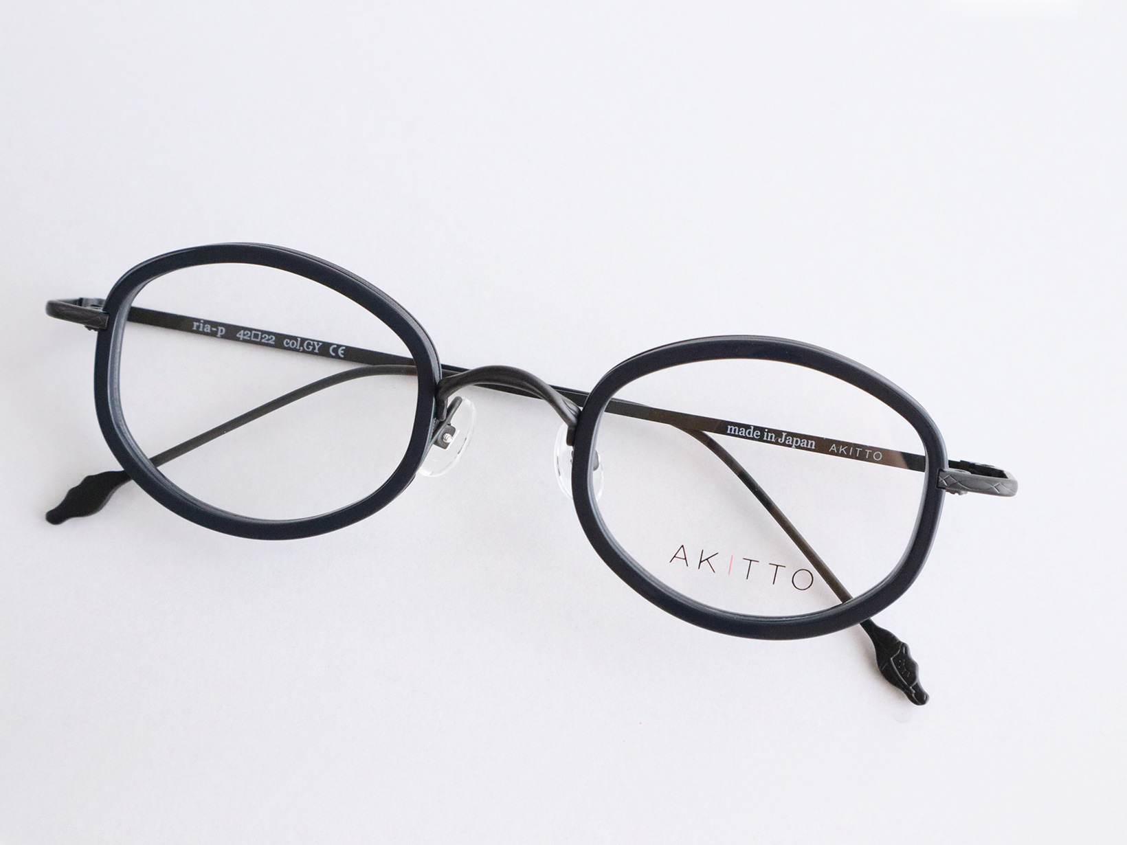 AKITTO 2025-3rd ria-p color | GY size:42□22 material:titanium+acetate price:￥54,450-（税込み）